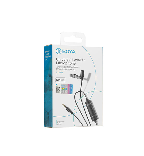 BOYA BY-M1S Universal Lavalier Microphone BOYA BY-M1S Universal Lavalier Microphone